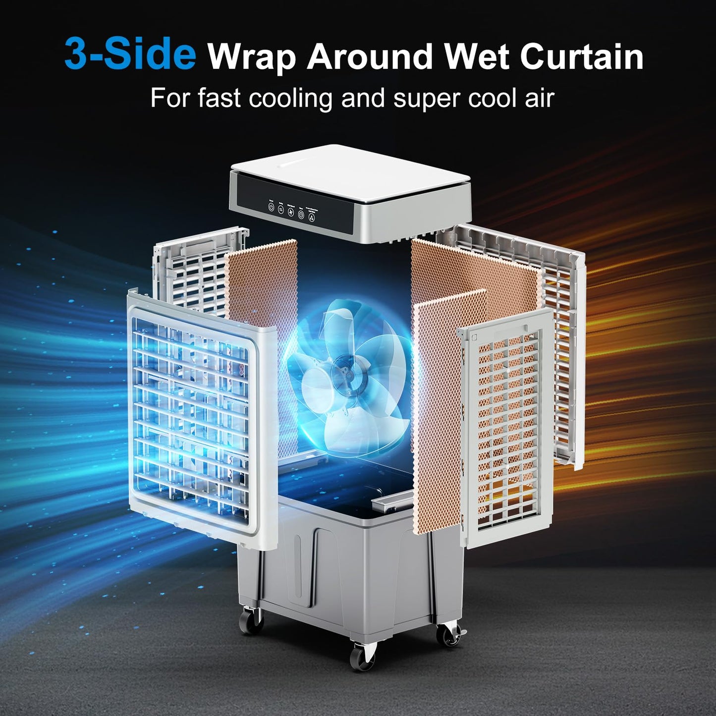 Slkdrft Portable Air Conditioner, 3 in 1 Evaporative Swamp Air Cooler,