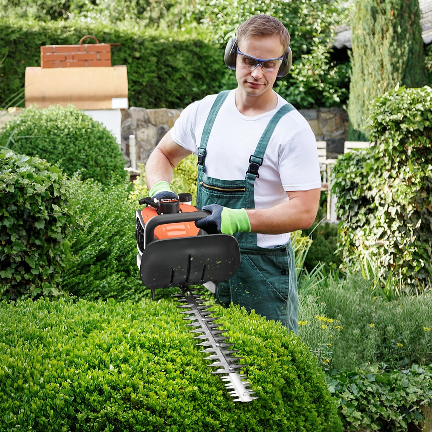 24-Inch 26cc 2 Cycle Gas Powered Dual Sided Hedge Trimmer (18cc)