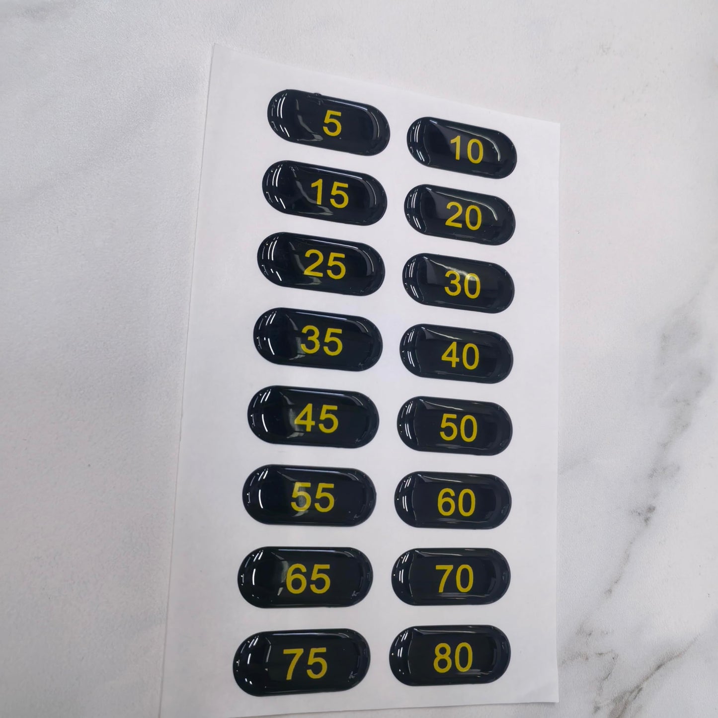 5-80 Weight Stack Stickers for Gym Machine