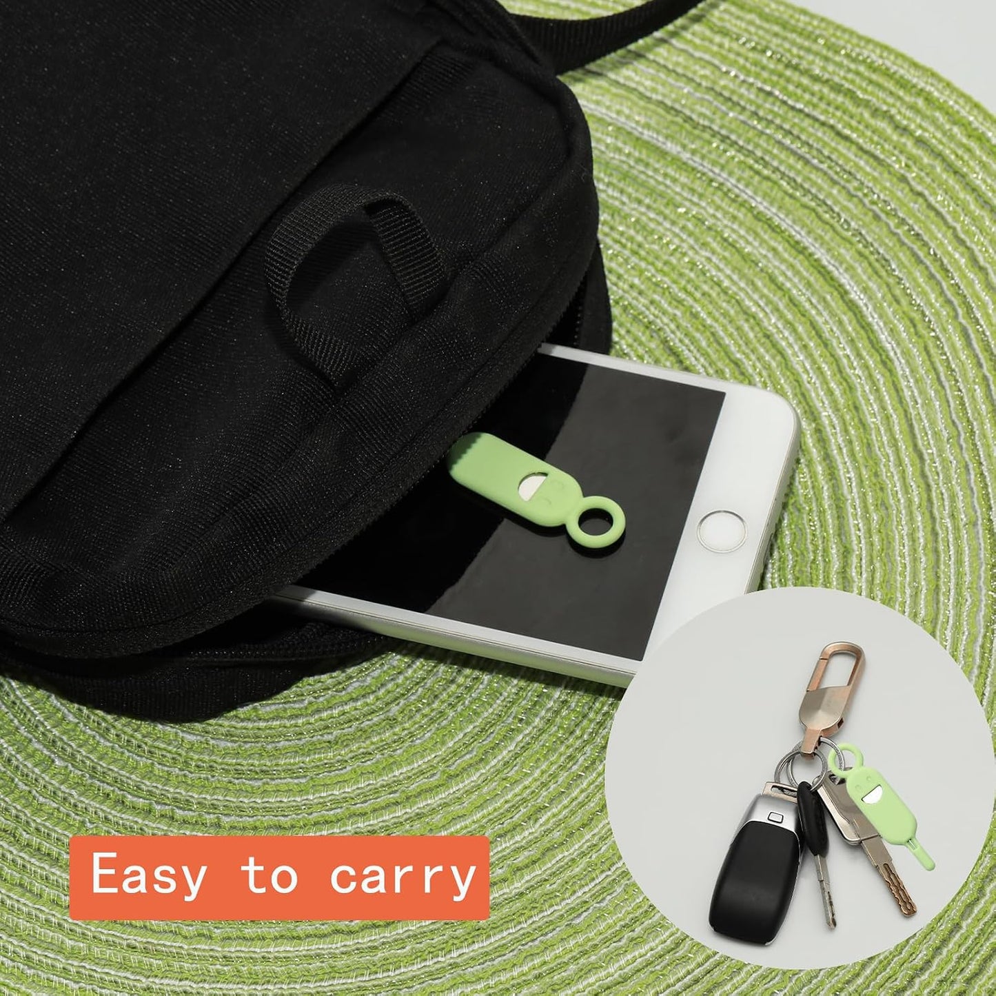 6 Set Lilaly Pcs SIM Card Removal Tool SIM Ejector Pin and Card Tool Cute Silicone SIM Card Needle Tool, Green