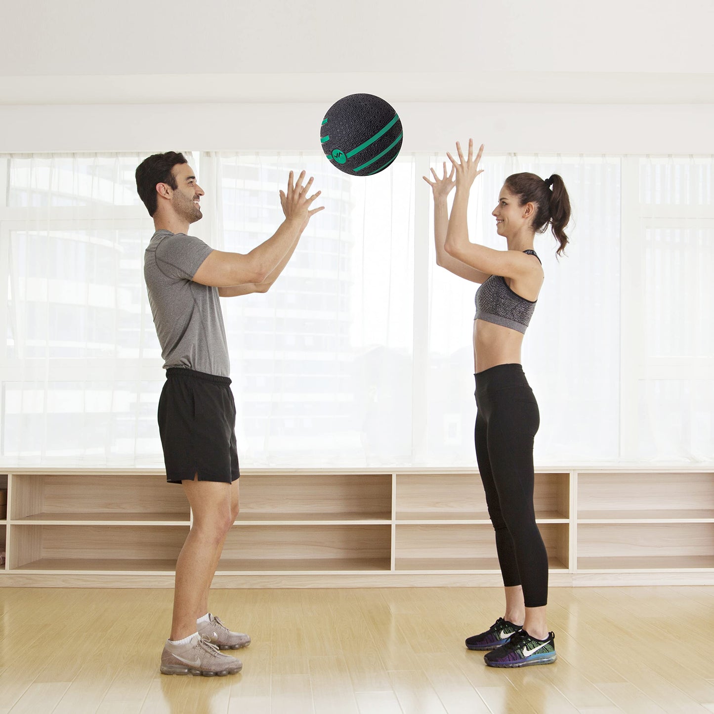 JFIT Medicine Exercise Ball with Dual Texture, 18 LB