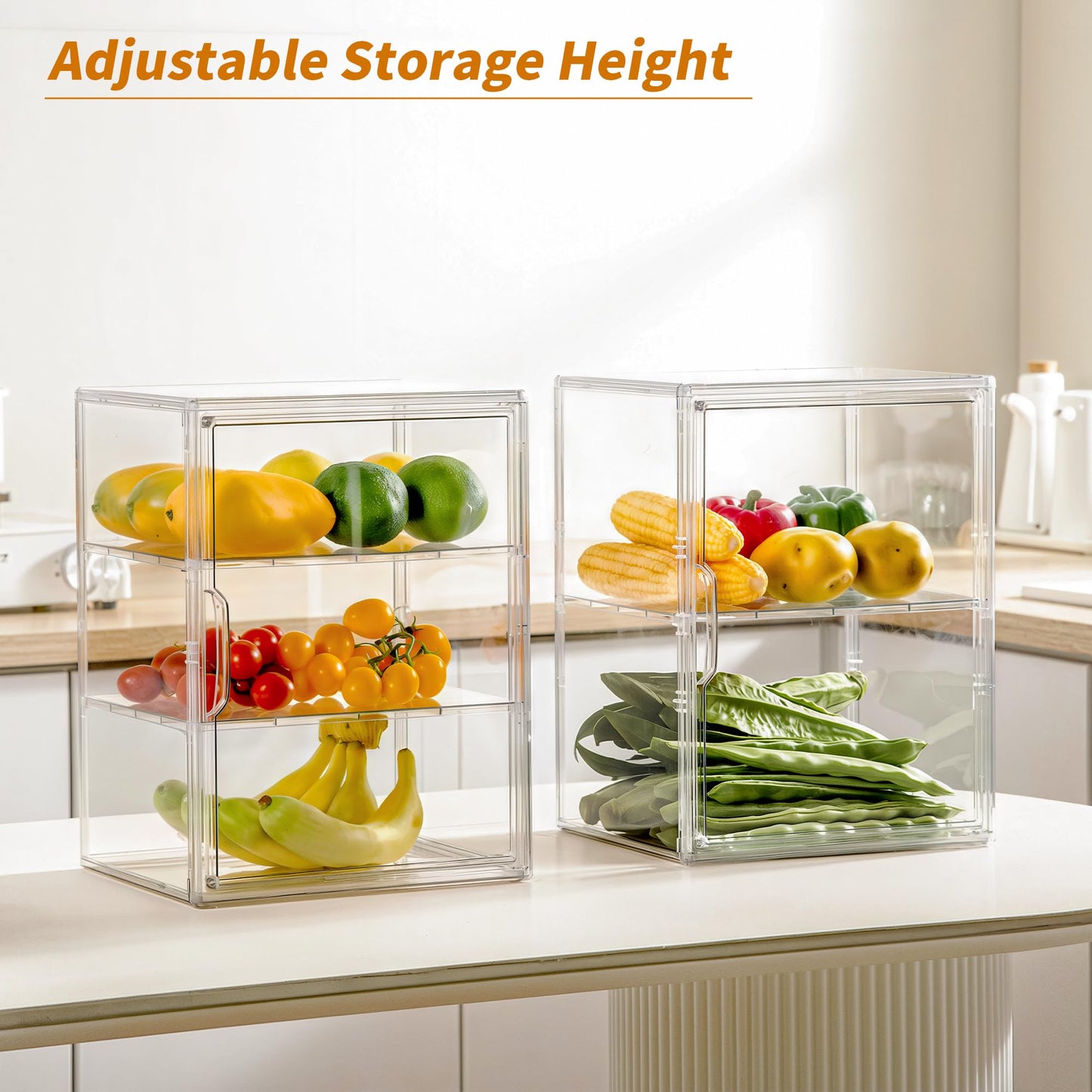 SANKEU Bakery Pastry Display Case 3 Layer Large Clear Bread Box For Kitchen Countertop Bread Storage For Homemade Bread, 10.6" L x 8.7" W x 14.2" H, 1 Pack