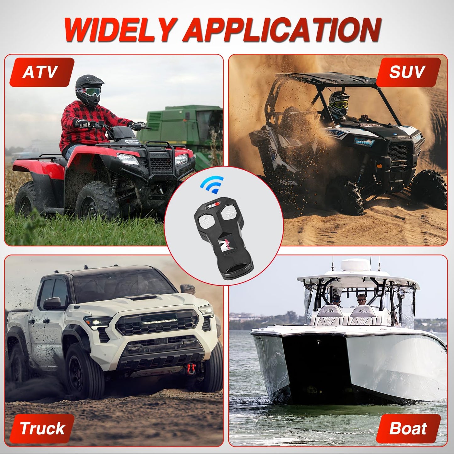 Nilight ATV UTV Electric Winch 12V 4500 lb Winches for Towing Trailer Truck Jeep Off Road Portable Waterproof IP67 Winch with Synthetic Rope Wireless & Wired Remote Control Hawse Fairlead Mount Plate