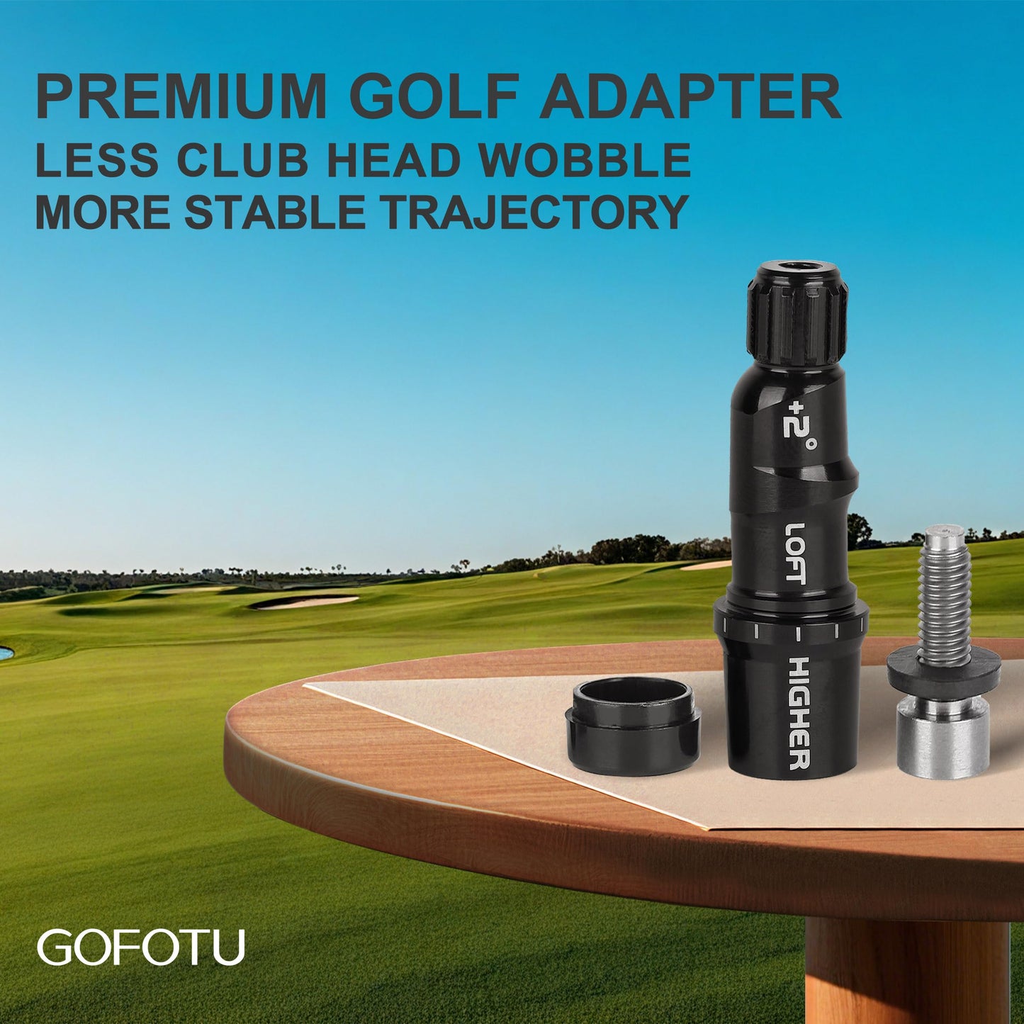 Gofotu Golf Shaft Adapter Sleeve .335 Tip Driver Fairway RH Compatible with Taylormade Qi4D,Qi35,Qi10,M1 M2 M3 M4 M5 M6 SIM SIM2 R15, Stealth2, Stealth,BRNR Mini Driver Black