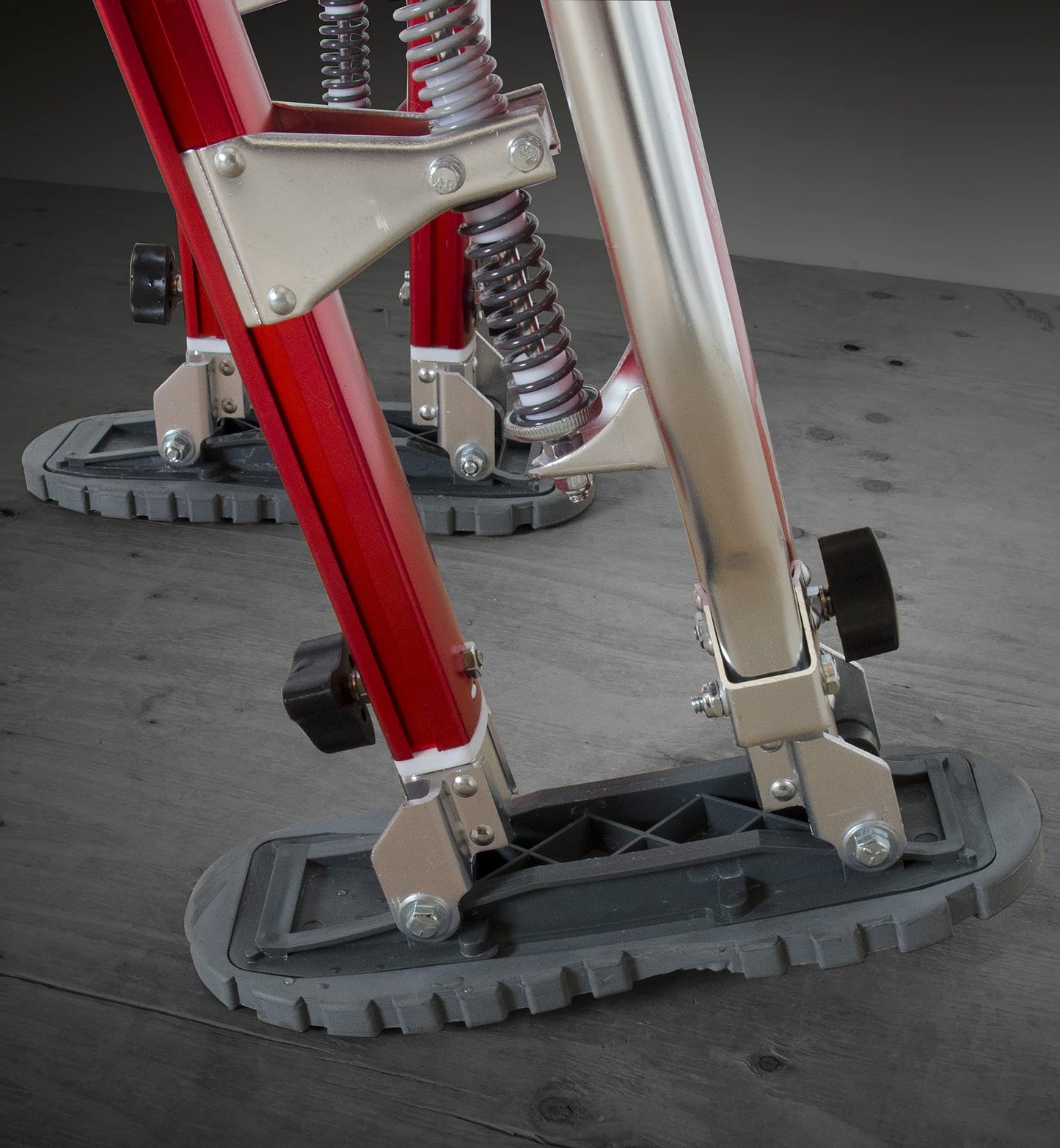 Metaltech I-BMDS1830 BuildMan Grade 18-in. to 30-in. Drywall Stilts 2-Pack, Anodized Aluminum Stilts for Adults, Drywall Tools for Home Improvement, Paint Stilts with Anti-Fatigue Comfort Straps