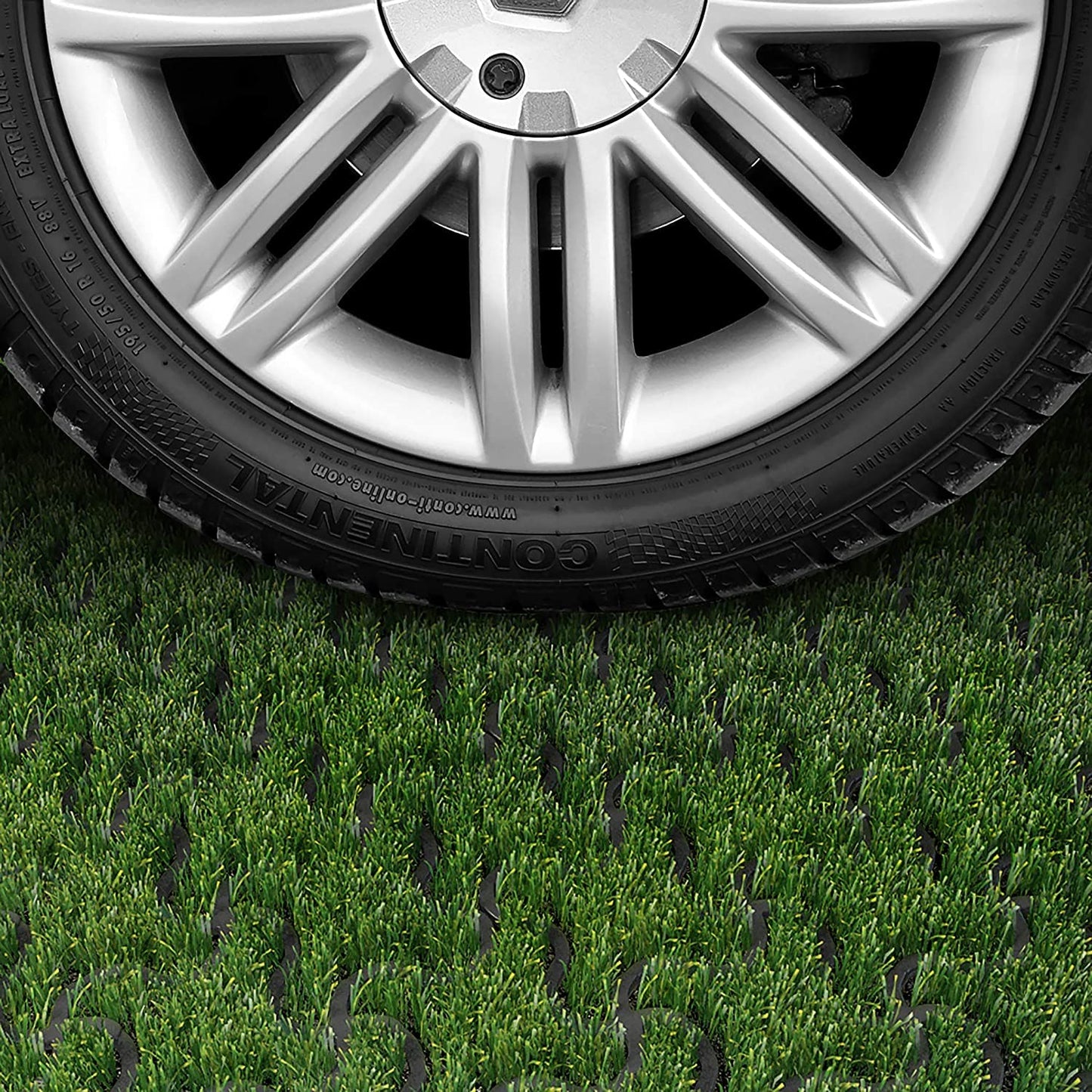 Standartpark Vodaland Permeable Pavers - EasyPave Grass & Gravel Driveway Grid - Load Class A-D, 100% Recycled Plastic Pavers, 2" Depth, 35 Sq Ft/ 14 Units, Green