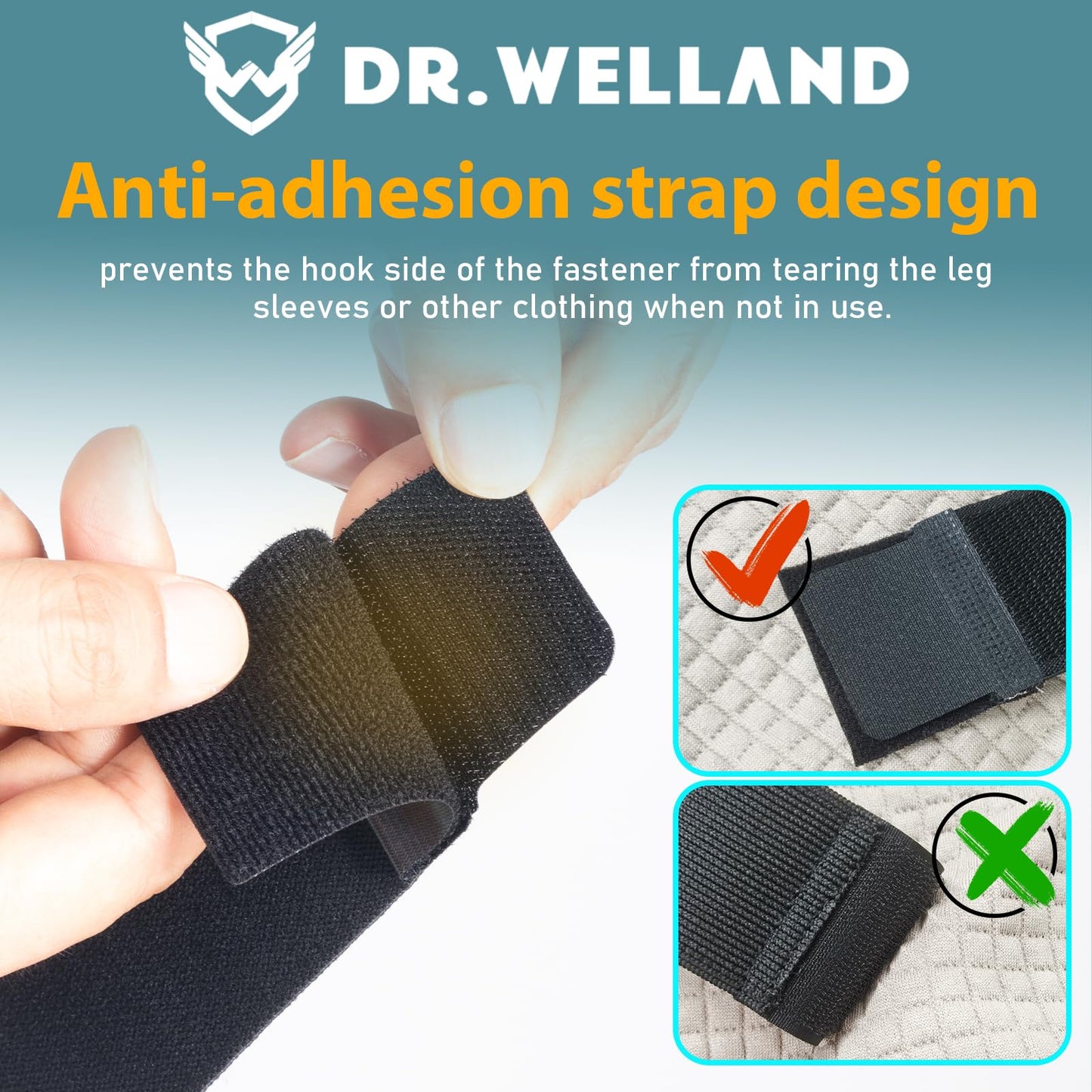 DRwelland Leg Sleeves (PAIR) Copper Infused for Arthritis,Meniscus Tear, ACL, MCL, Joint Pain Relief - Thigh & Calf Support
