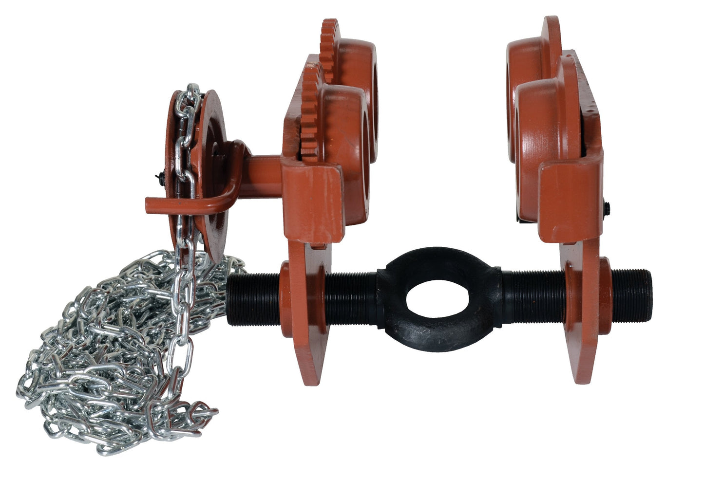 Vestil E-MT-6-C Steel Geared Eye Manual Trolley 6000 Lb. Capacity Orange