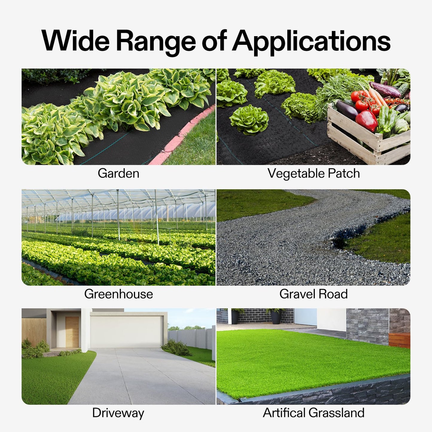 VIVOSUN Premium Weed Barrier Landscape Fabric Heavy Duty, 3ftx250ft 5oz Double-Layered Weed Control Mat with High Permeability, Commercial Ground Cover, Easy Set up & Superior Weed Control