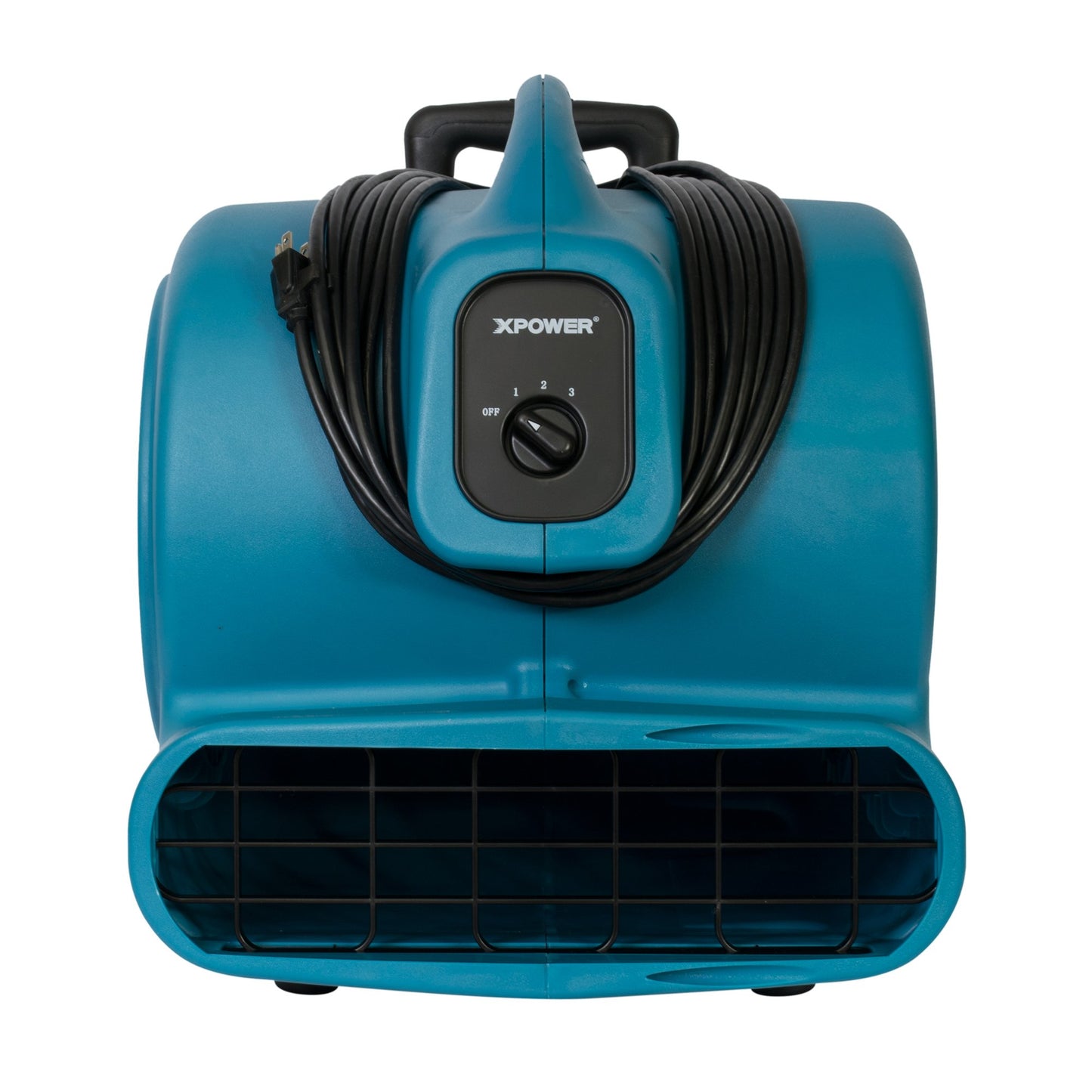 XPOWER X-830H Pro 1 HP 3600 CFM Centrifugal Air Mover, Carpet Dryer, Floor Fan, Blower, Telescopic Handle and Wheels, for Water Damage Restoration, Janitorial, Plumbing, Home Use
