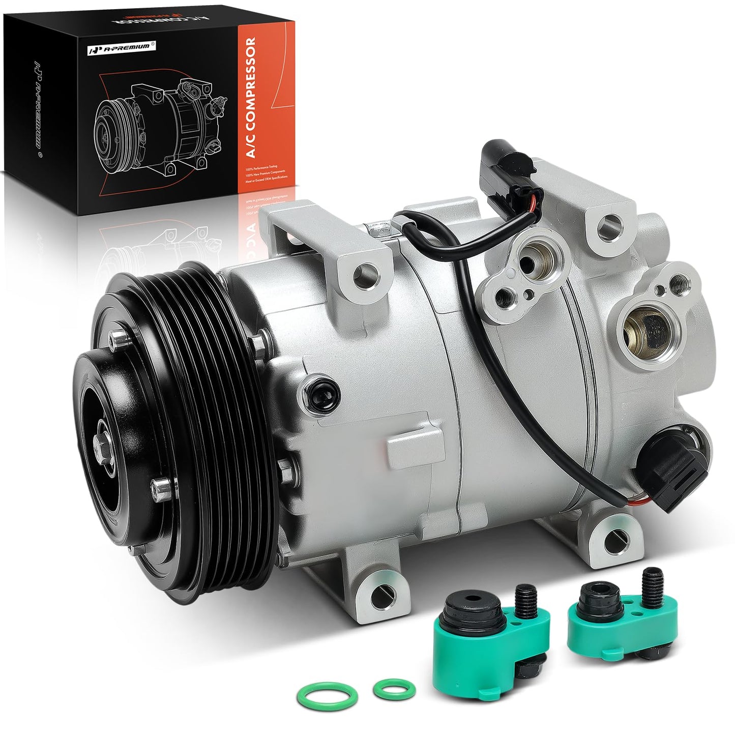 A-Premium Air Conditioner AC Compressor with Clutch Compatible with Hyundai Elantra 2018 2019 L4 1.4L