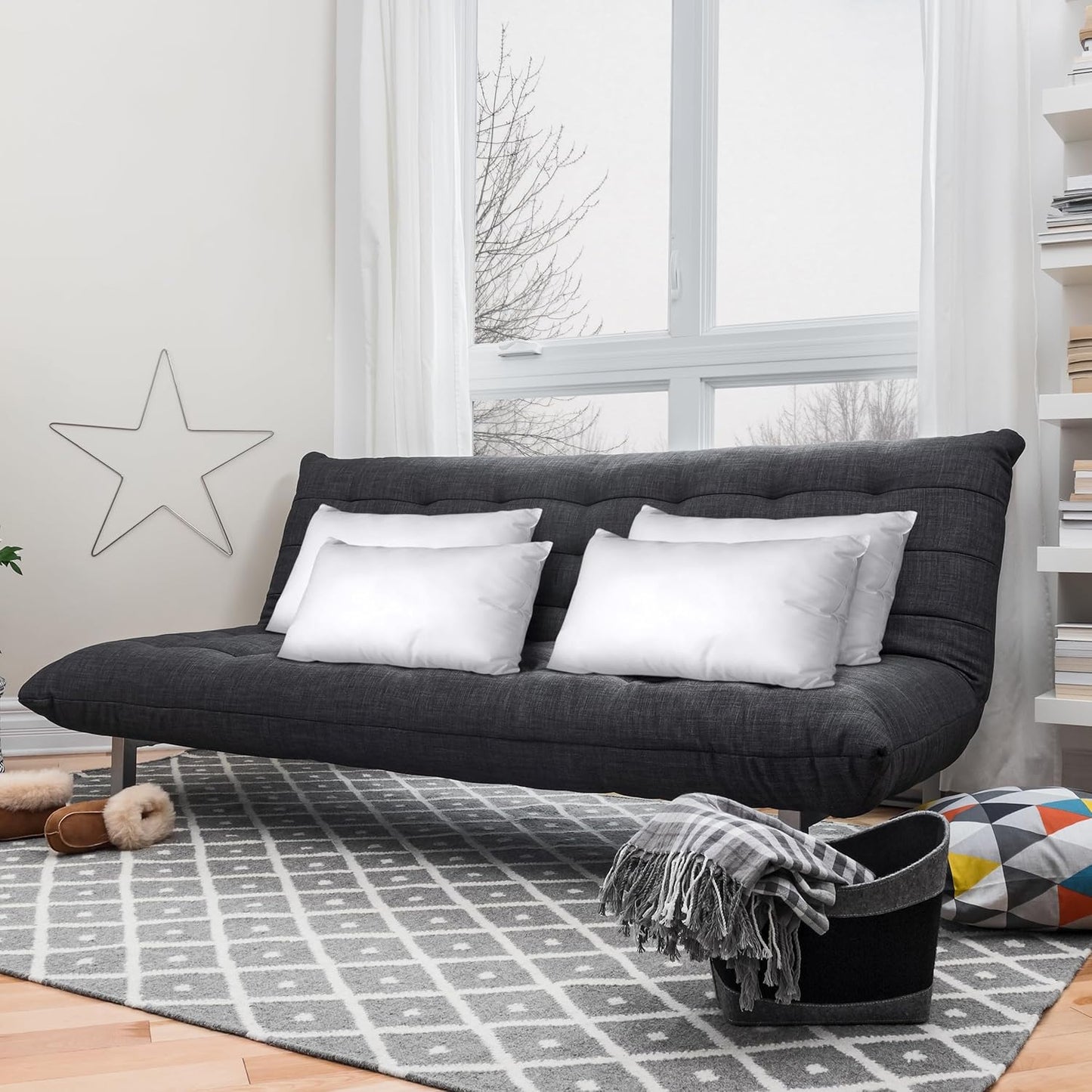 Utopia Bedding Throw Pillows - Fluffy Down Alternative Set of 4 | 14 x 22 Inches, White for Bed & Sofa