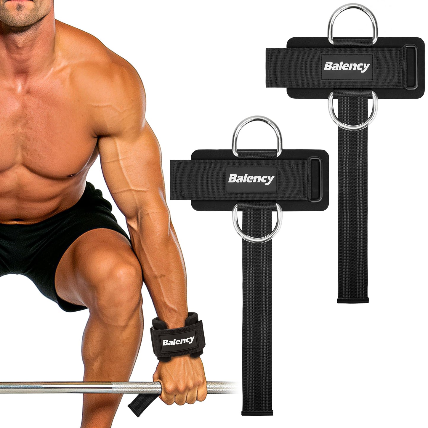 Weight Lifting Straps With D Rings, Padded Lifting Wrist Straps for Weightlifting, Non-Slip Gym Straps for Deadlift, Powerlifting, Cable Machine Workout, Lifting Strap for Gym Strength Training