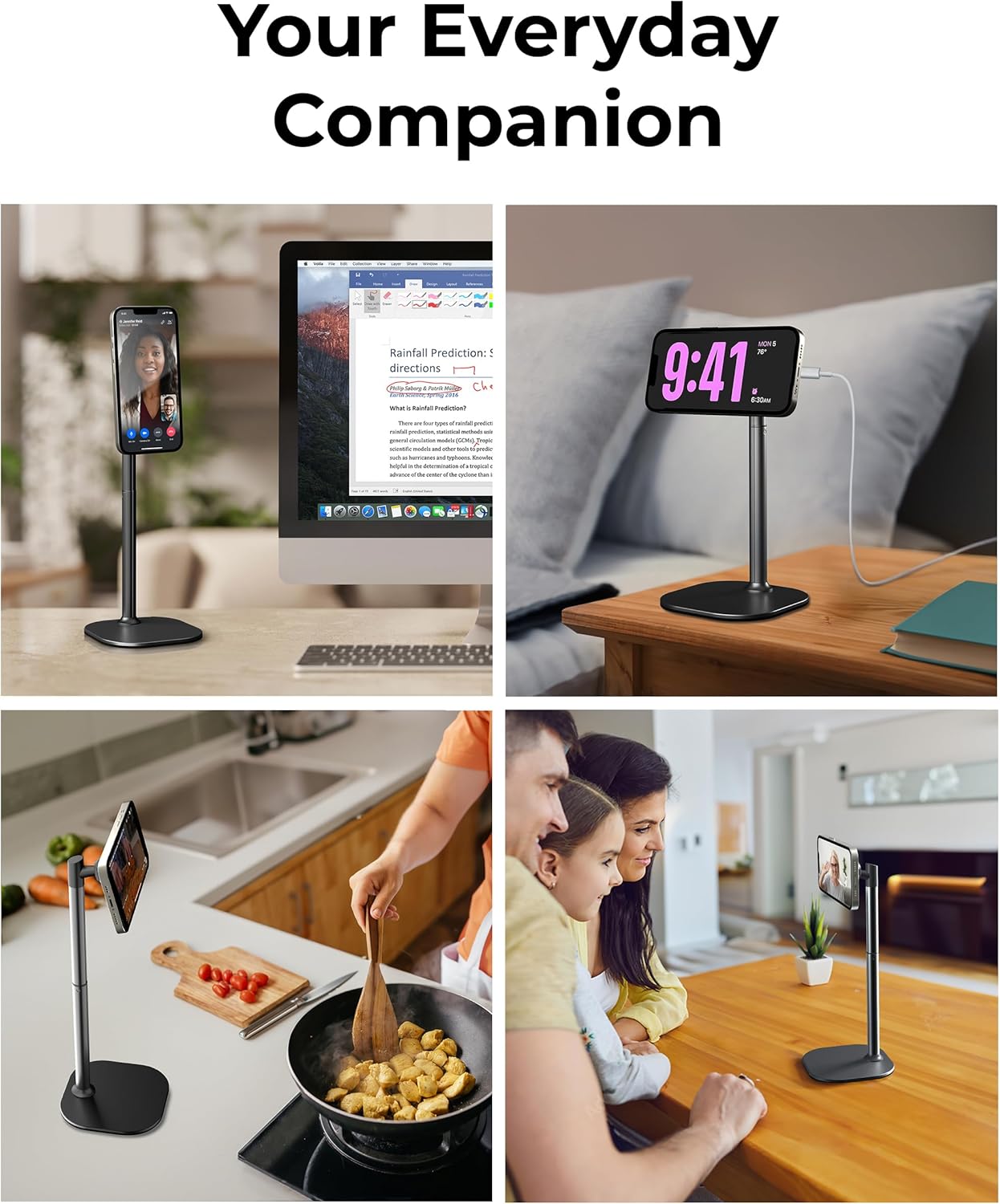 COOPER 17 16/15/14/13/12 (x2 Pack MagStand - iPhone Stand for Desk & Video Recording, Compatible with MagSafe, Stand