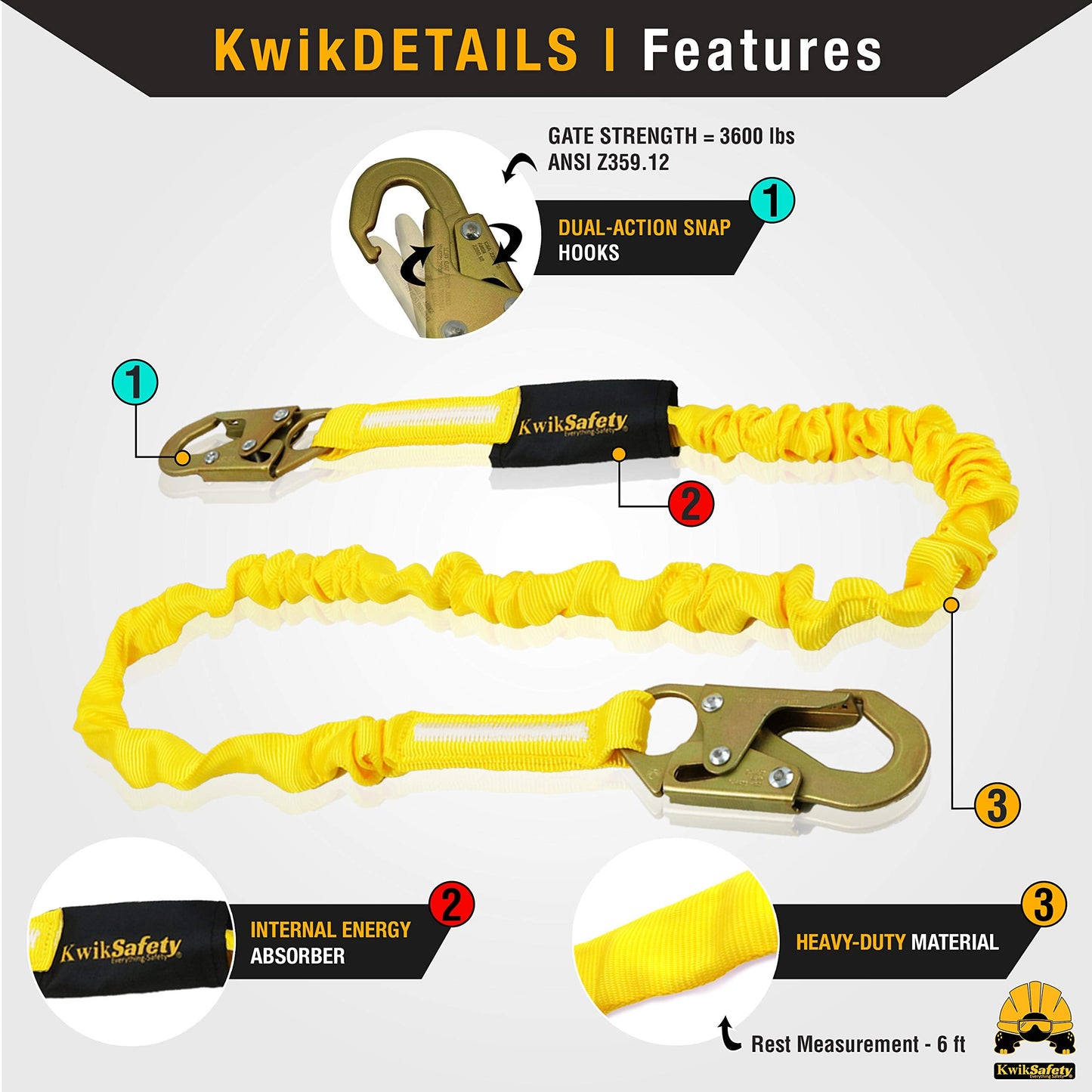 KwikSafety - Charlotte, NC - TSUNAMI BUNDLE [Premium BRAIDED ROPE] Vertical Lifeline, Safety Harness, Safety Lanyard, Cross Arm Strap, Tool Lanyard, Roof Anchor, 10L Dry Bag ANSI OSHA | 25 FT.