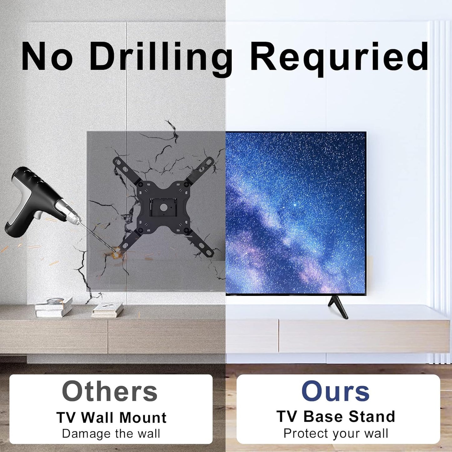 Yaotieci 28" 32" 40" 43" 49" 50" 55" 65 inch Set Upgraded Base Stand for TCL Roku TV Legs, TV Legs for TCL Roku TV