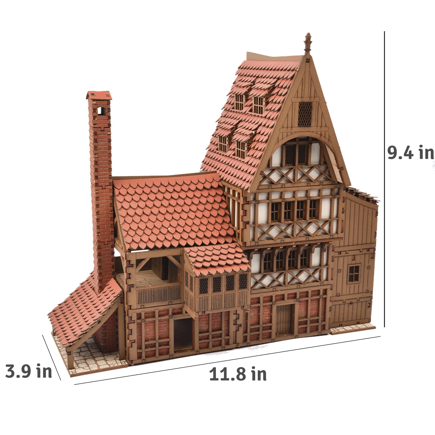 Guild Hall - DIY Wooden House Building Kit for Architecture & Engineering Assembly Set for Teens and Adult, Tabletop Games, Makes a Great Gift for who Like Creative Play - Realistic