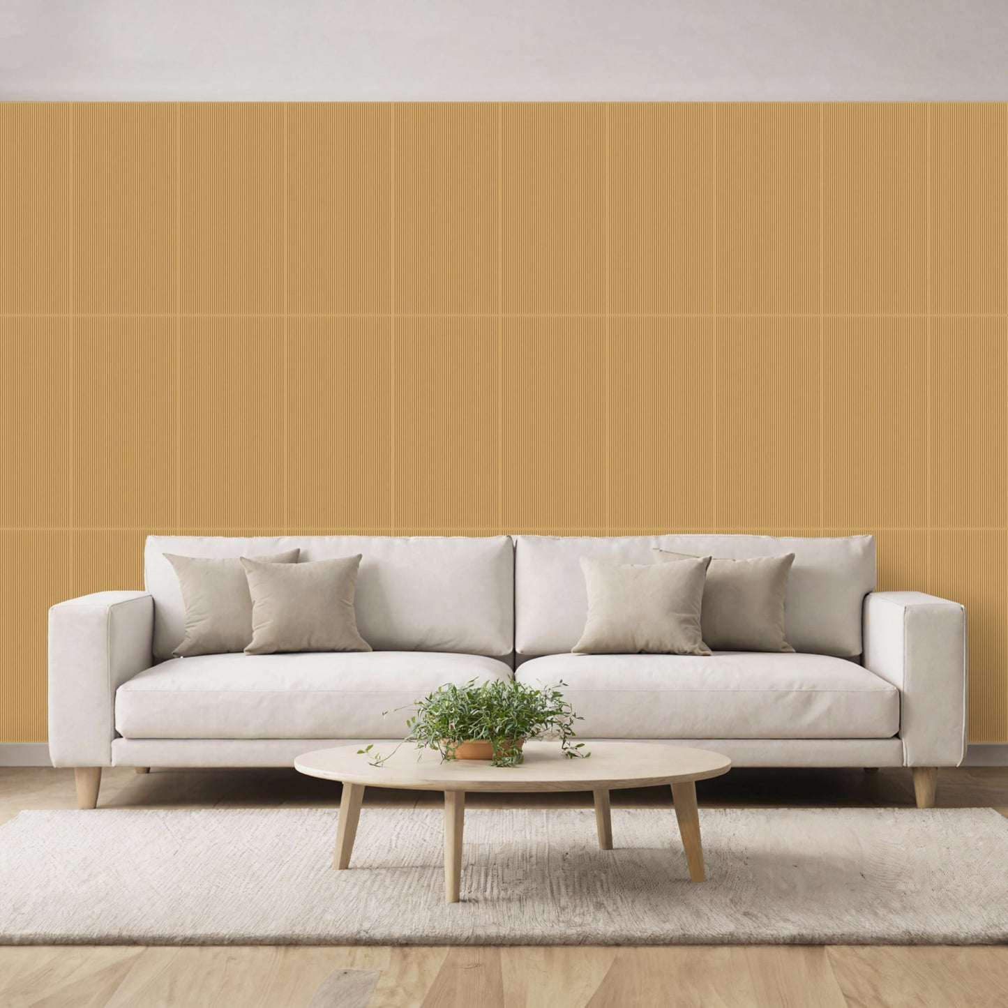 Dundee Deco 3D Peel and Stick Wall Panels - Soft-Touch Matte Finish, 1.6 ft X 3.4 ft, Thick Self-Adhesive Panels for Home & Commercial Interiors - Almond Sand - Set of 10, Covers 55 sq ft