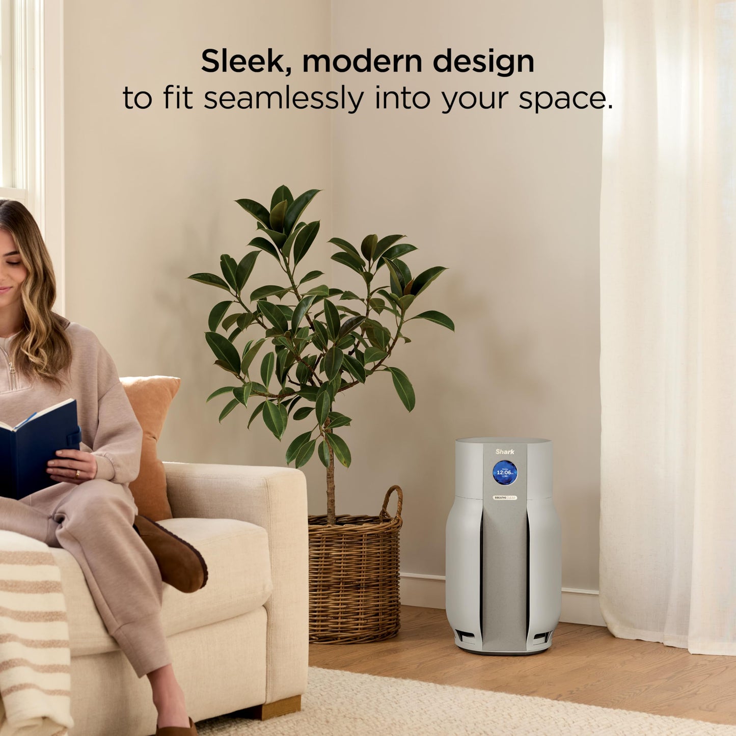 Shark BreatheClear Max, Smart Air Purifier For Whole Home or Large Room, Motion Sensing, HEPA-Exceeding In All Modes, No Filter Changes up to 6 Years, Dove, HP362 (2026)