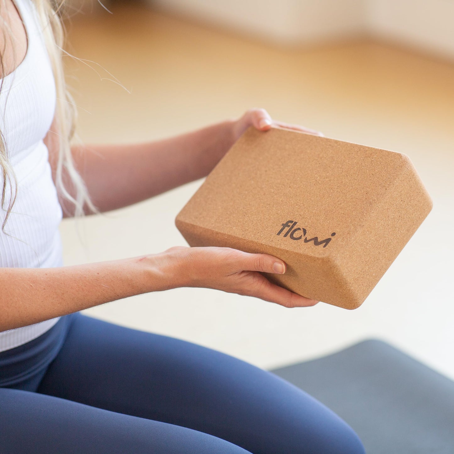 Natural Cork Yoga Blocks 2 Pack with Strap & Massage Balls - Premium Yoga Accessories for Women & Men