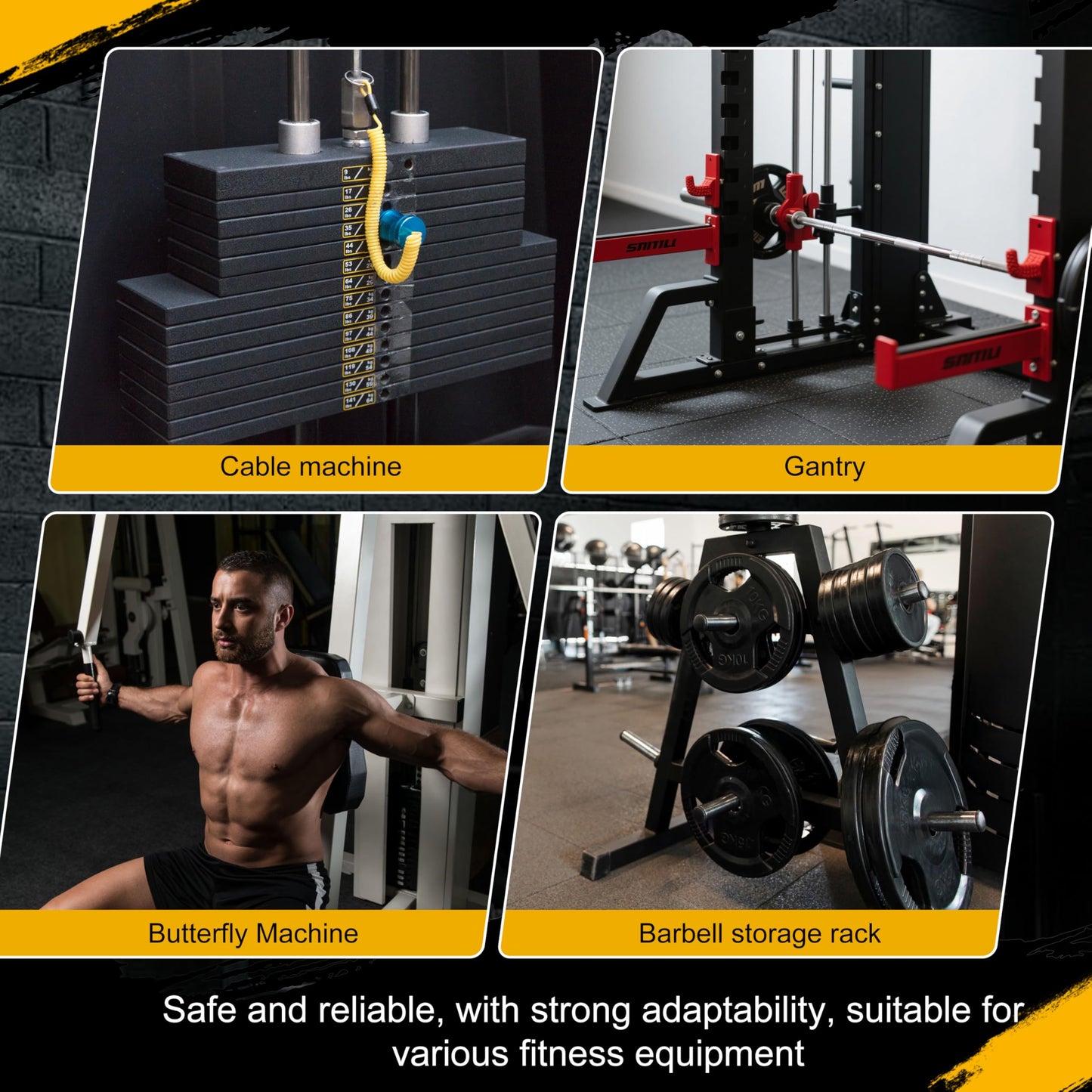 EVERYMATE Weight Stack Pin, Gym Pins for Weight Stack Machine, Weight Stack Extender Pin for Commercial Gym and Home Gym, Strength Training Equipment Attachments