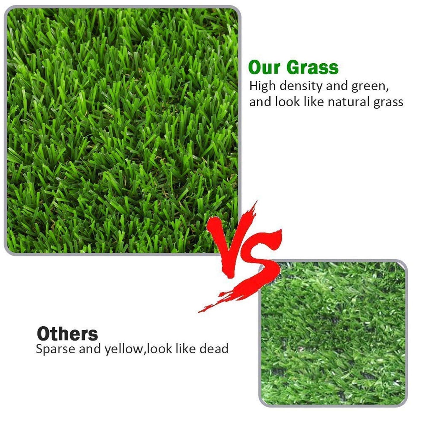 LITA 4ftx13ft Artificial Grass Fake Deluxe Synthetic Thick Lawn Pet Turf Perfect for Indoor/Outdoor Landscape, Green