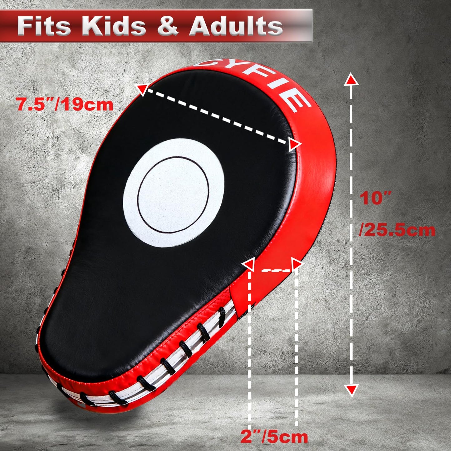 Boxing Pads Curved Focus Punching Mitts Training Hand Target Pads Gloves Training Focus Pads for Kickboxing, Karate, Muay Thai Kick, Sparring, Dojo, Martial Arts Punch Mitts for Kids, Men, Women