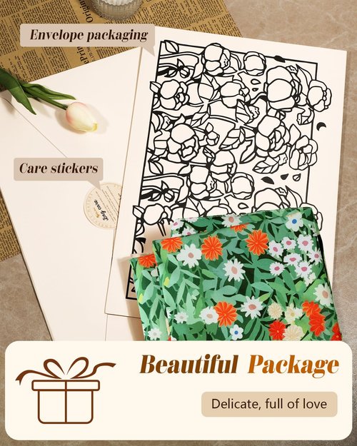 Miss Adola Aesthetic Cotton Tote Bag for Women - Reusable Grocery Bag with Buckle Green Three Cats Fabric Shoulder Bag for Shopping, Gym, Travel, Work