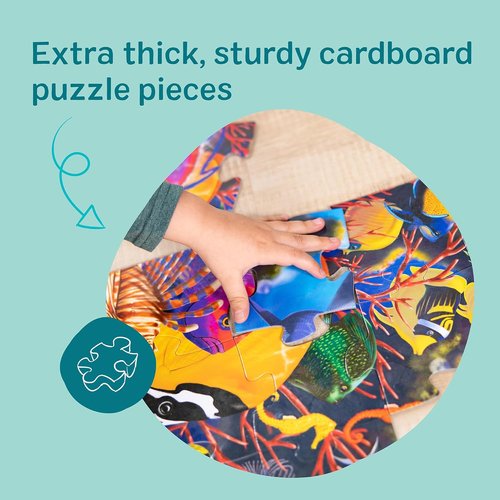 Melissa & Doug Jumbo Underwater Ocean Floor Puzzle - 48 Pieces | Educational Activity for Kids Ages 3+ (2 x 3 Feet)