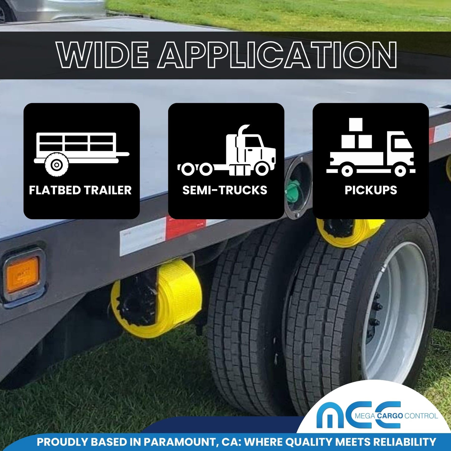 Mega Cargo Control 5 Pack Weld-On Trailer Winches, 140 MM Profile - 5,000 Load Limit, Heavy Duty Flatbed Tie Downs