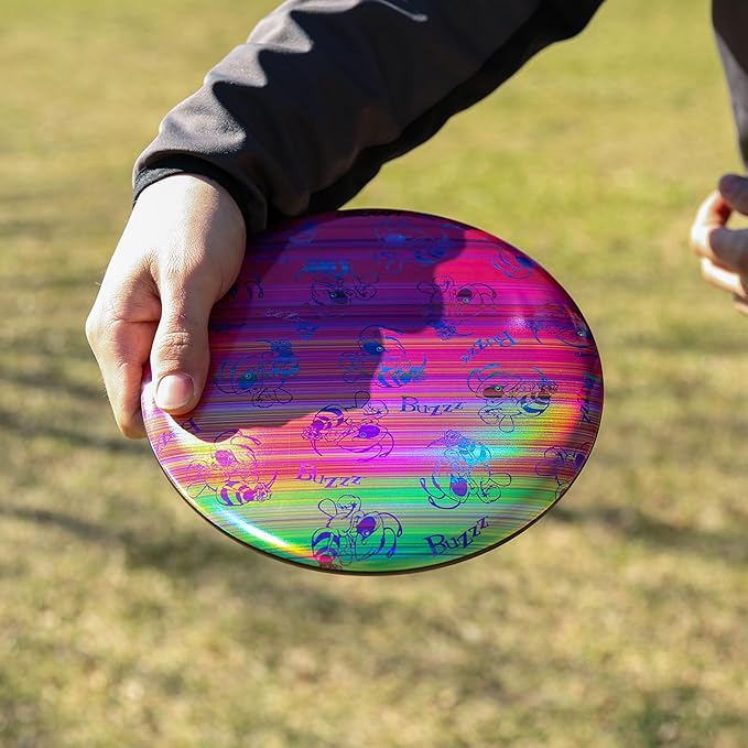 Discraft Full Foil Swarm Buzzz with Matching Mini – Disc Golf Set | Midrange & Mini | ESP | Supercolor | 170 – 177+ Grams