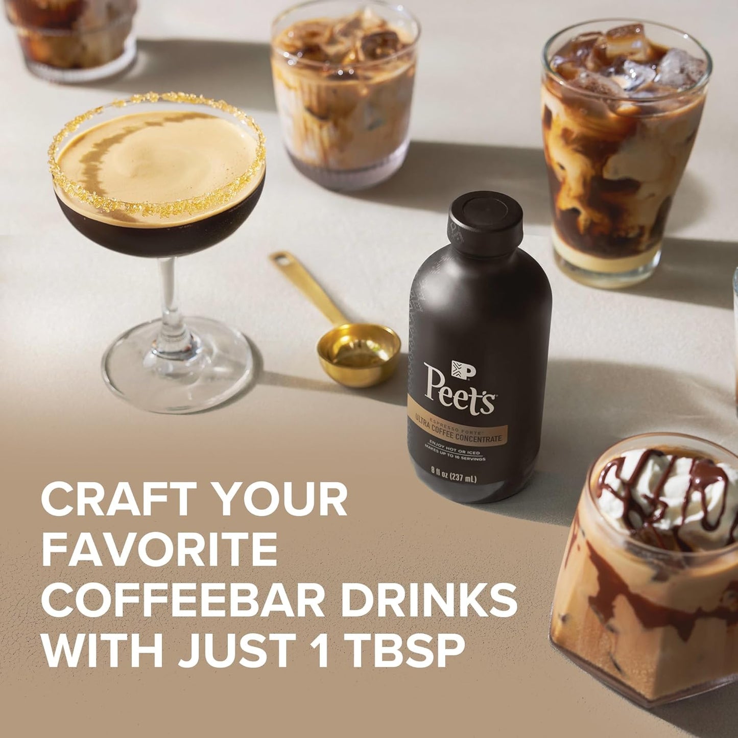 Peet's Coffee Ultra Coffee Concentrate - Instant Hot, Cold Brew or Iced Coffee, 100% Arabica, 8 Fl Oz
