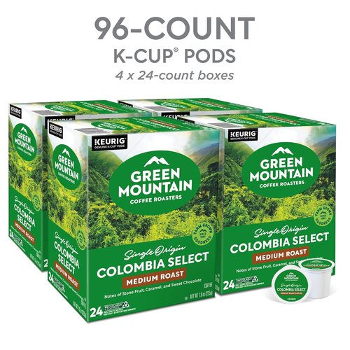 Green Mountain Coffee Roasters Colombia Select Coffee - Medium Roast K-Cup Pods, 96 Count
