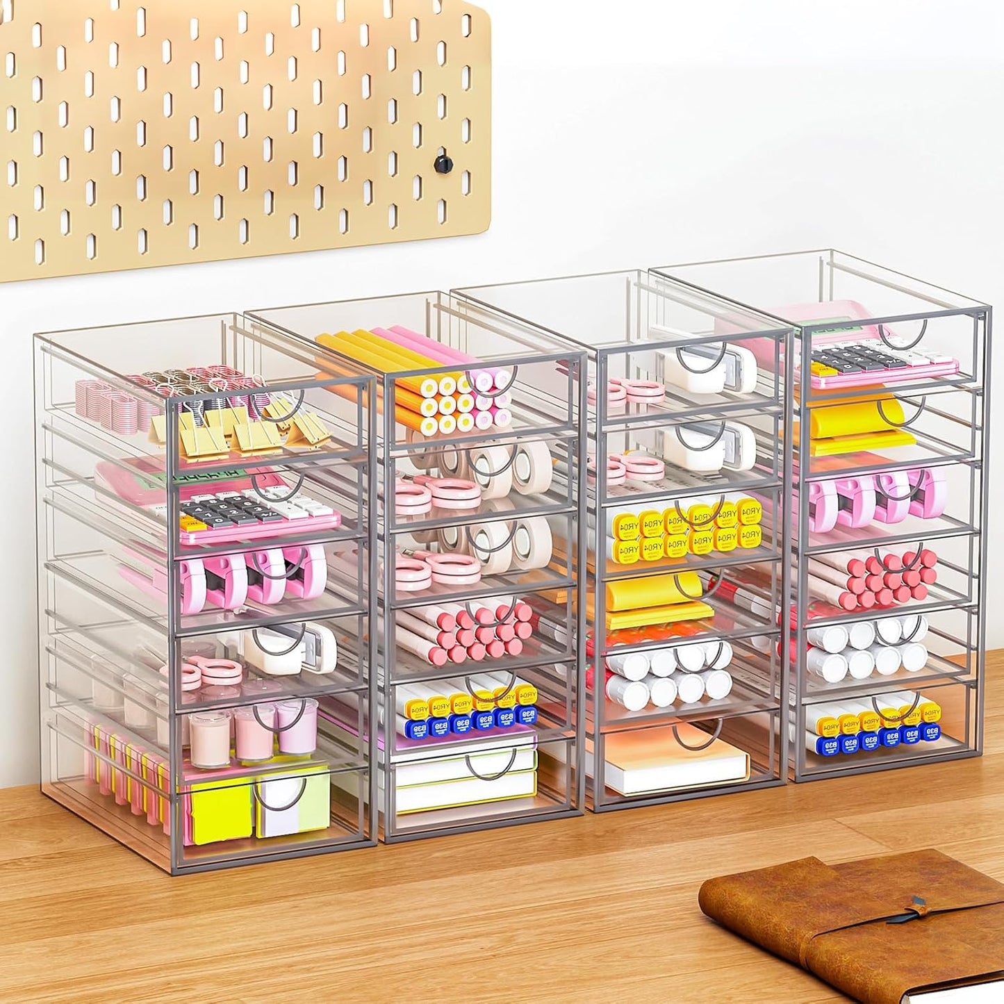 YFXCVSL Acrylic Makeup Organizer - 19 Drawer Clear Storage for Cosmetics & Beauty Supplies | Ideal for Vanity & Desk