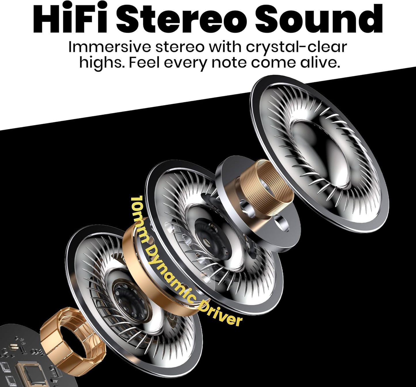 3.5mm 2 Singer/Musicians/Drummers in Ear Monitor Headphones, HiFi IEM Wired Earbuds, Deep Bass Sound Isolating
