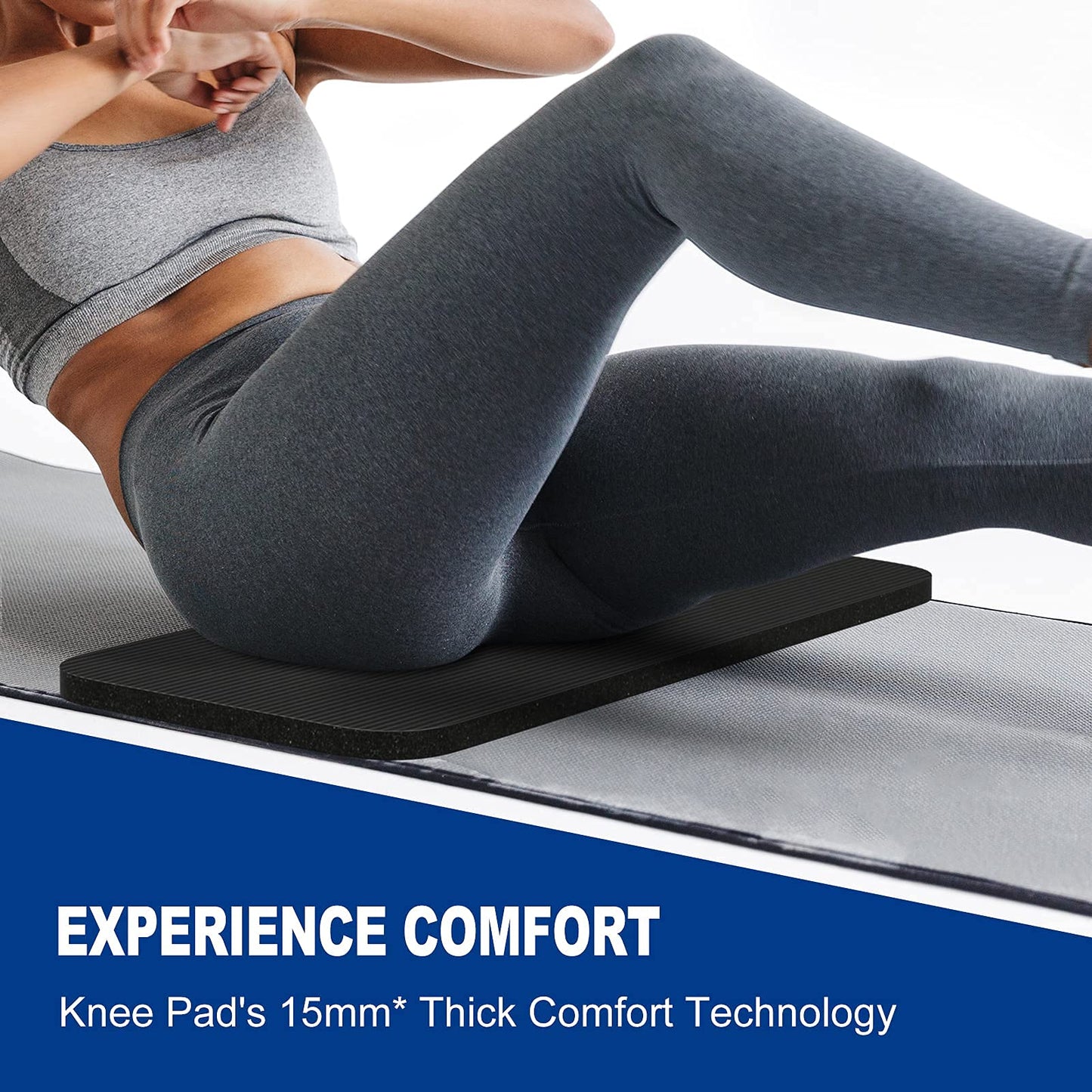MRO Yoga Knee Pad Cushion –Premium Exercise Knee Pad - Eliminate Pain During Home Workout - Extra Padding & Support for Knees, Wrists, Elbows -Complements Your Yoga Mat 24''X10''X0.6'' 1 PACK
