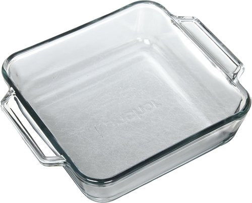 Anchor Hocking 8-Inch Square Cake Dish Set - Durable Glass Bakeware for Perfect Cakes | Set of 3