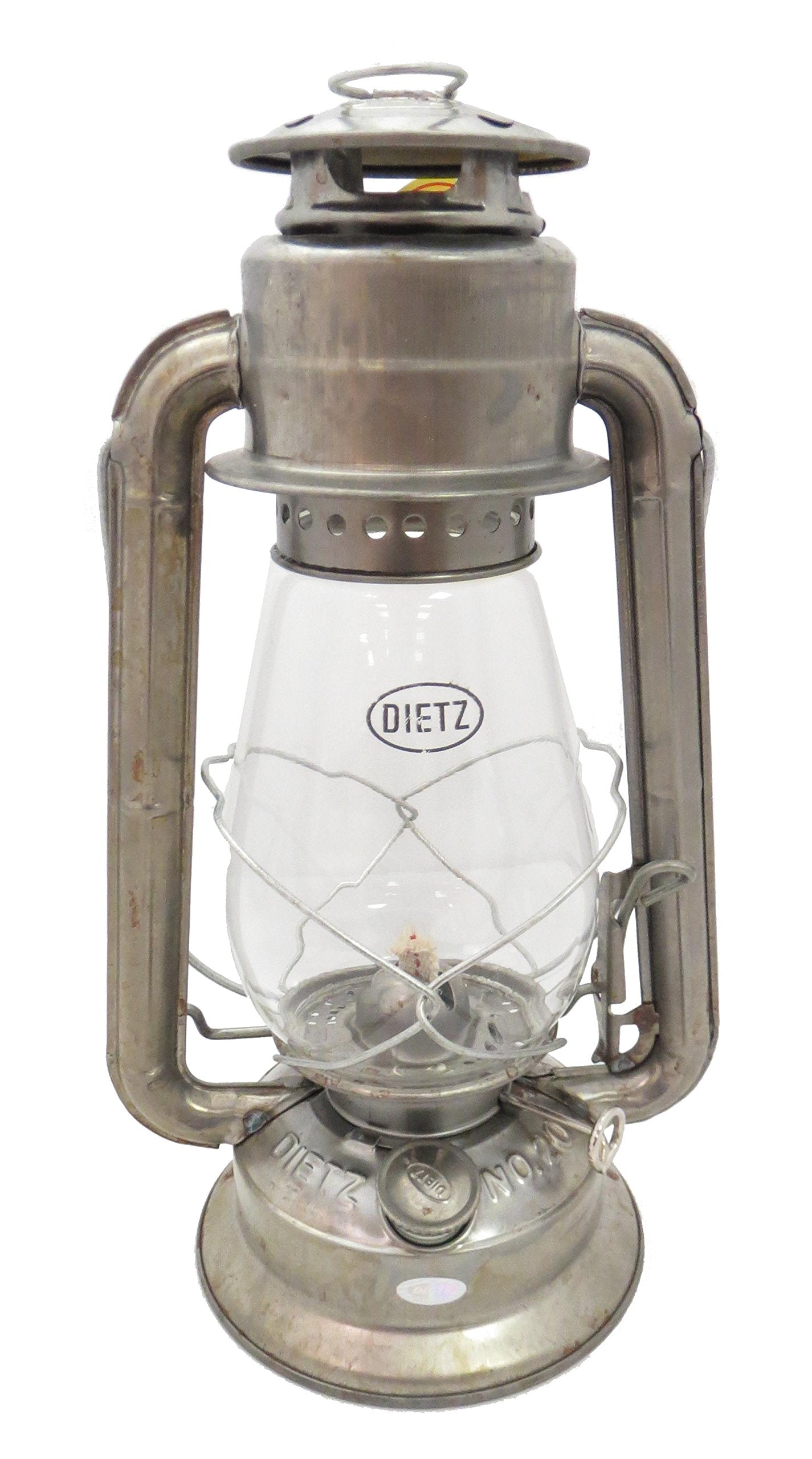 Dietz Junior Oil Burning Lantern, Model 69864, Steel, Unfinished Rusty Finish
