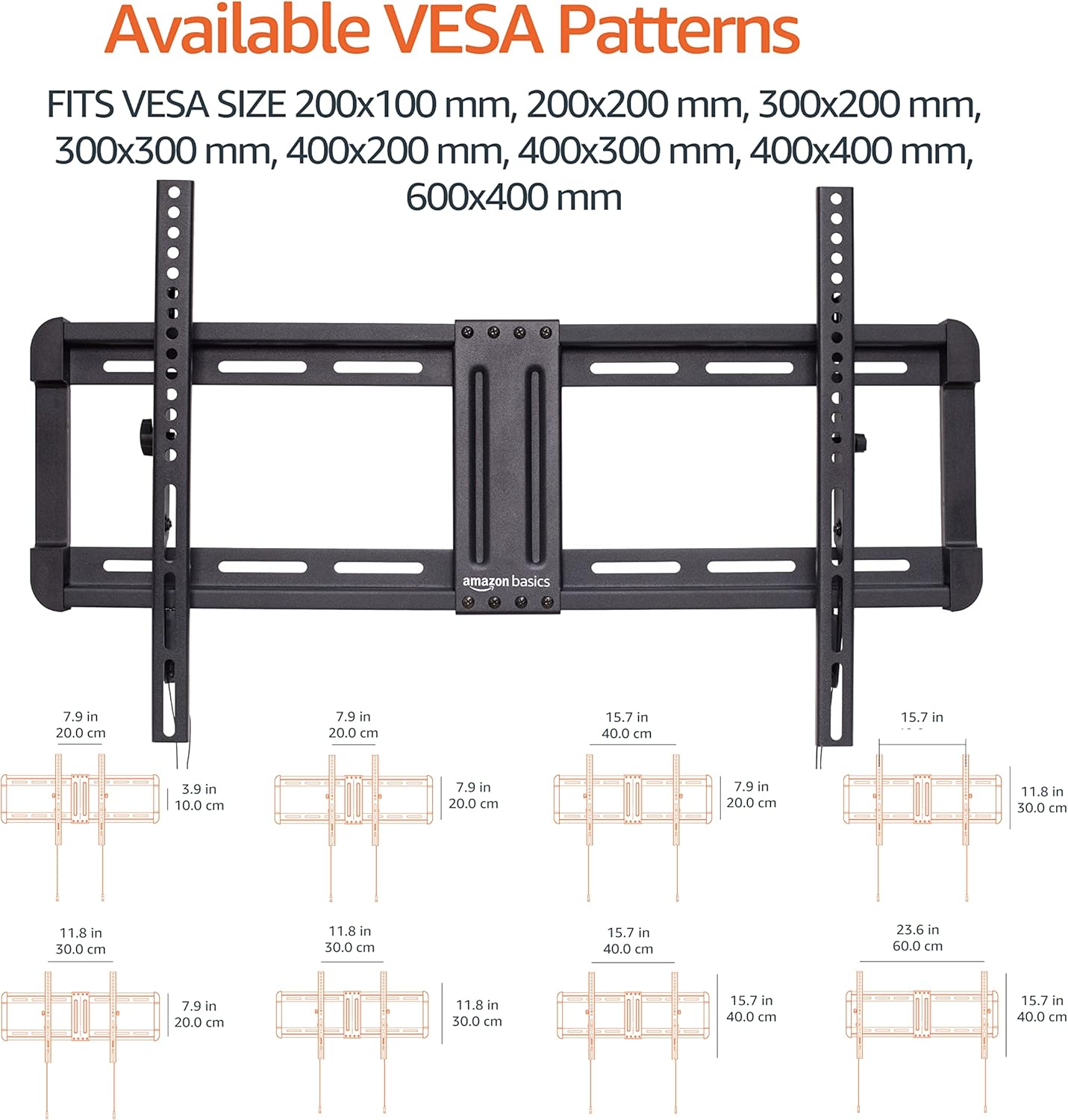 Amazon Basics 37" 86" Tilting TV Wall Mount with Horizontal Post Installation Leveling for to TVs, Wood Studs