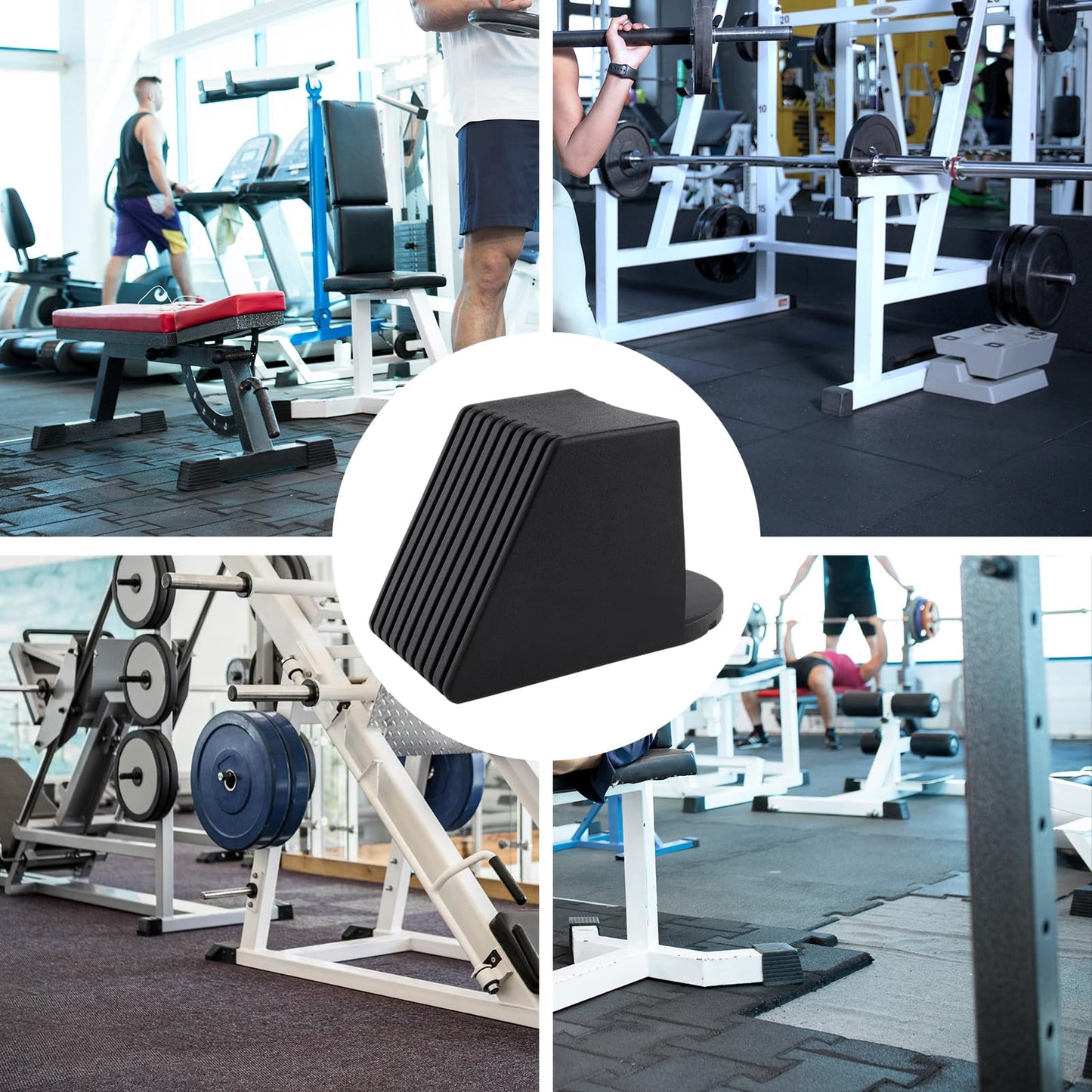 2 Pieces Fitness Equipment End Cap Gym Equipment Fitness Accessories Floor Protectors Replacement Workout Square End Cap, 50x50mm