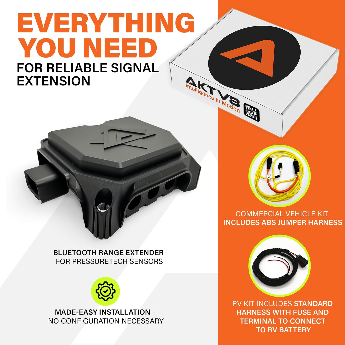 AKTV8 PressureTech™ Onboard Scale System - Real-Time Load Measurement for Trucks and Range Extender Kit for Commercial Vehicles