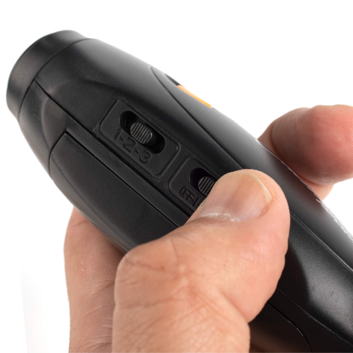 Champion Sports Electronic Hand Whistle, Three Tone-for Sports Coach, Referee, PE Teacher, Lifeguard, & Personal Use -Push Button, Handheld, Indoor and Outdoor, Adjustable Volume and Wrist Strap Black