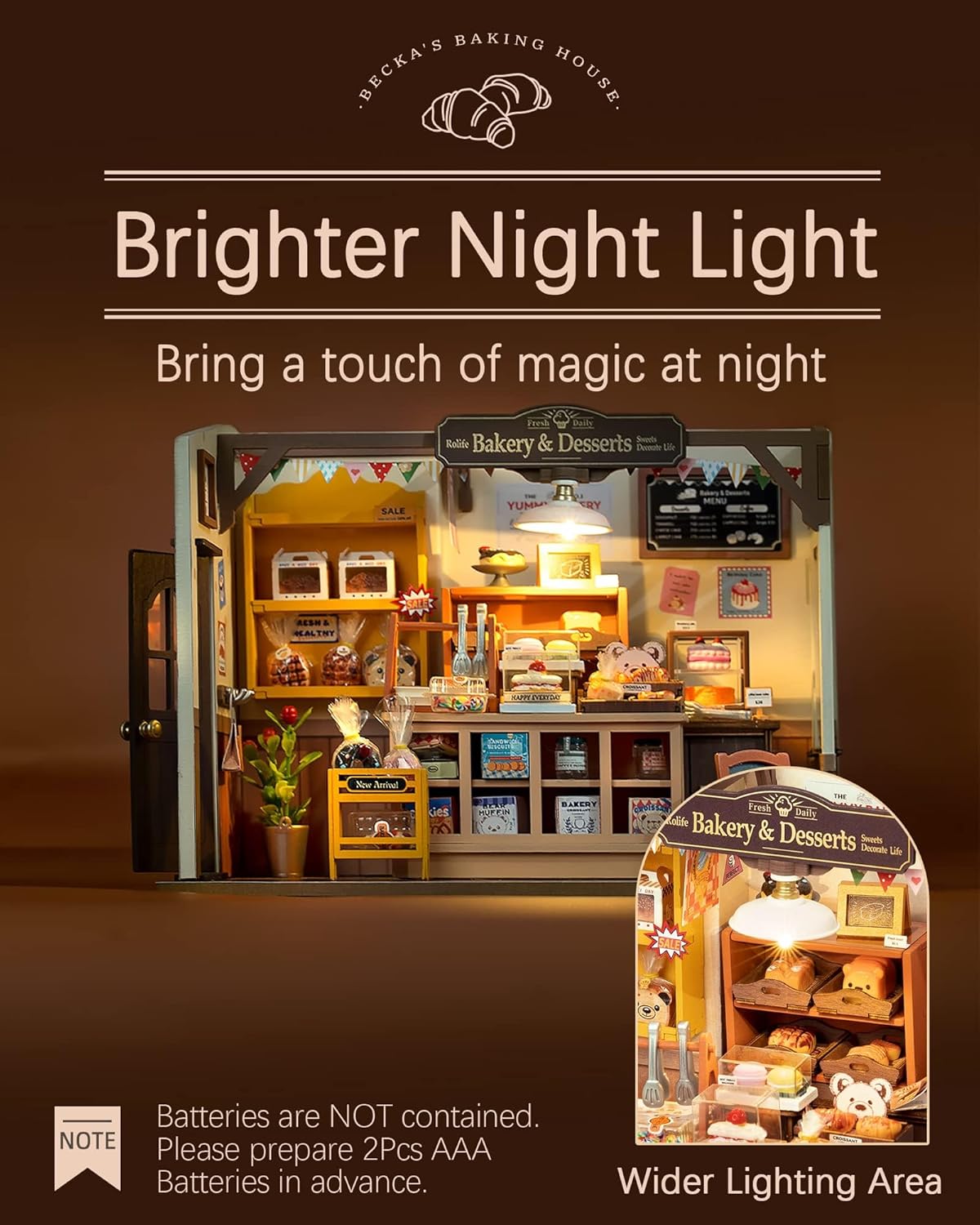 Rolife Miniature House Kit | 1:20 DIY Dollhouse with LED Lights | Perfect Craft for Adults & Beginners