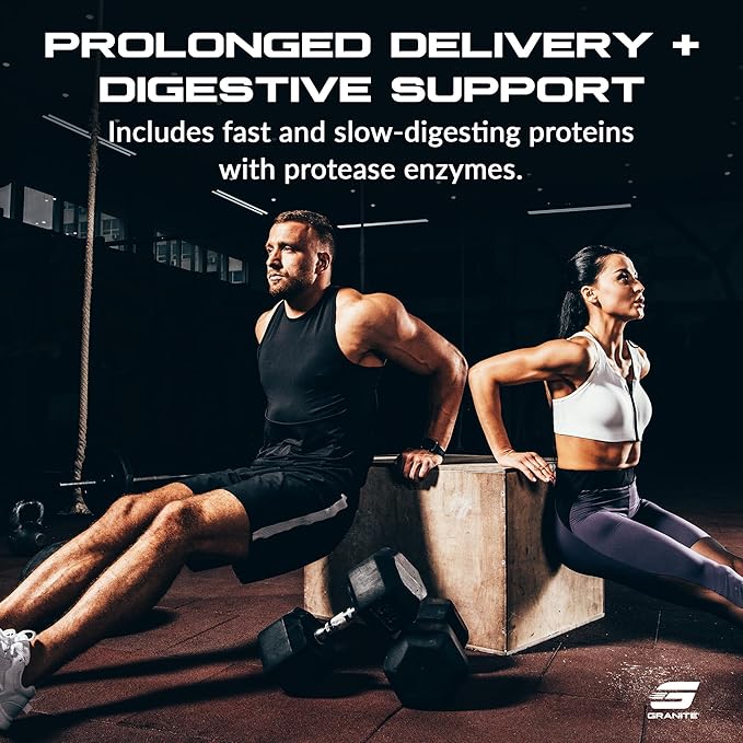 Granite Nutrition Protein Powder - Premium 5-Source Blend (Whey, Casein, Egg, Grass-Fed Beef) for Lean Muscle and Recovery - Rich Chocolate, 30 Servings