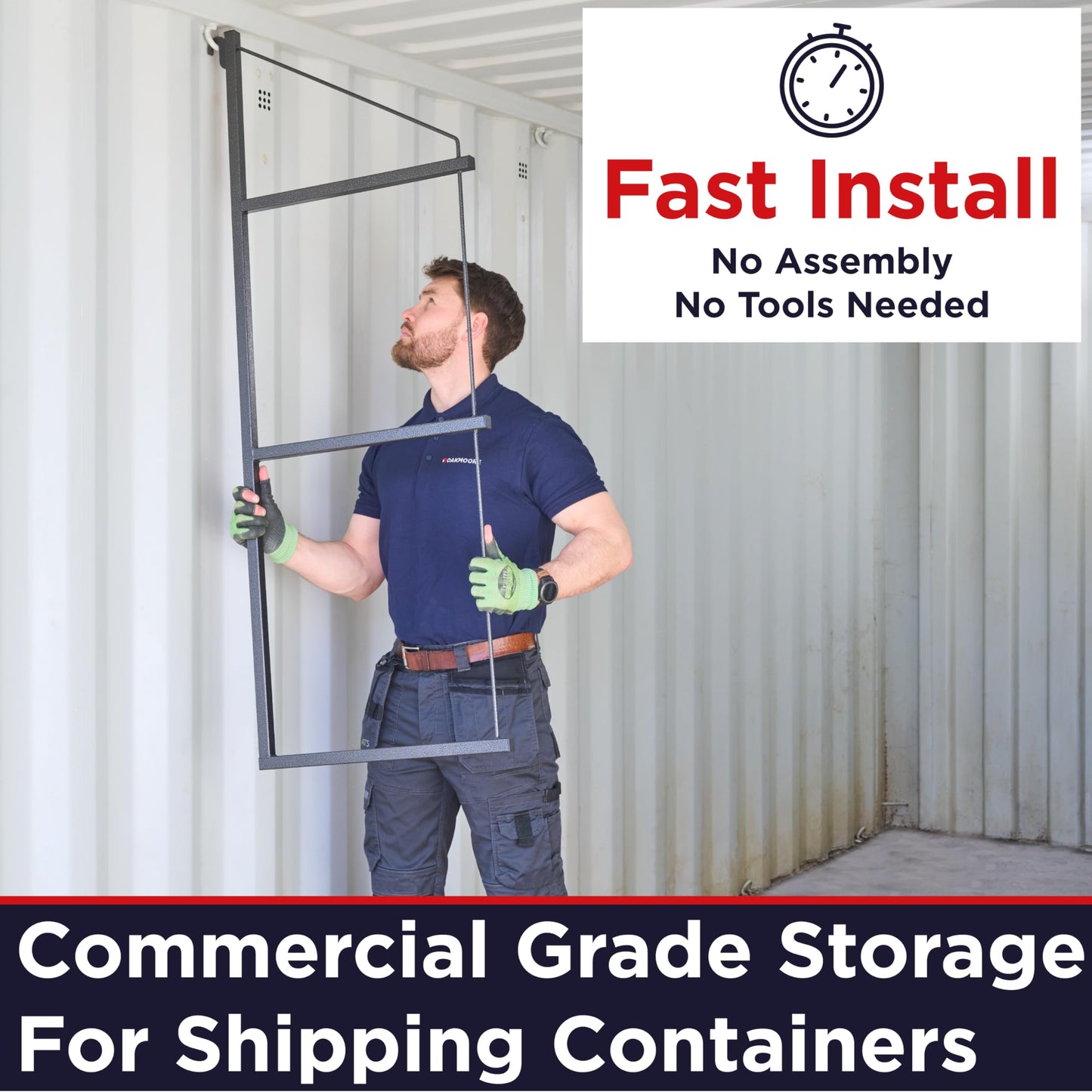 Heavy Duty Shipping Container Shelving, 4 Pack Shipping Container Accessories, Pre Welded Storage Container Shelves, Conex Compatible Shipping Container Brackets
