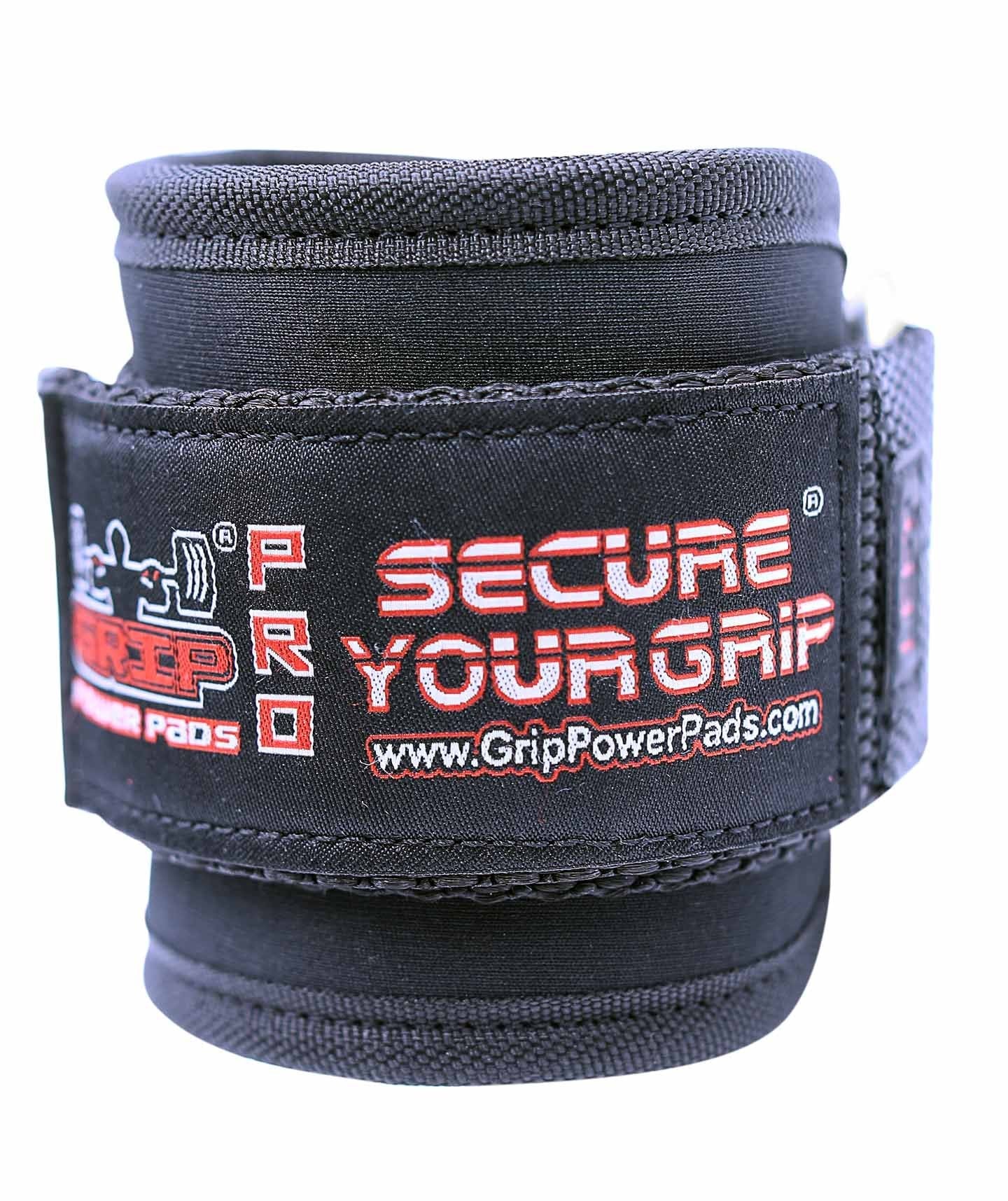 Grip Power Pads Best Ankle Straps for Cable Machines Double D-Ring Adjustable Neoprene Premium Cuffs to Enhance Legs, Abs & Glutes for Men & Women (Black, Single)