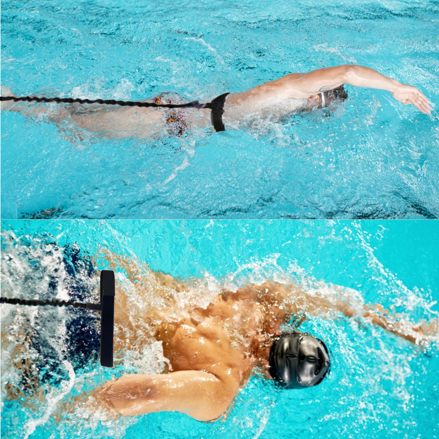 Ycendelion Swim Training Equipment, Pool Tether Aquatic Belt Exercise Resistance Band for Men and Women Improve Strength Power Agility