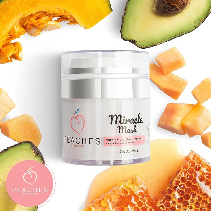 Hydrating Face Mask with Beeswax, Avocado Oil, Pumpkin, and More ??Gently Removes Dead Skin Cells ??Miracle Mask (1.7 oz)