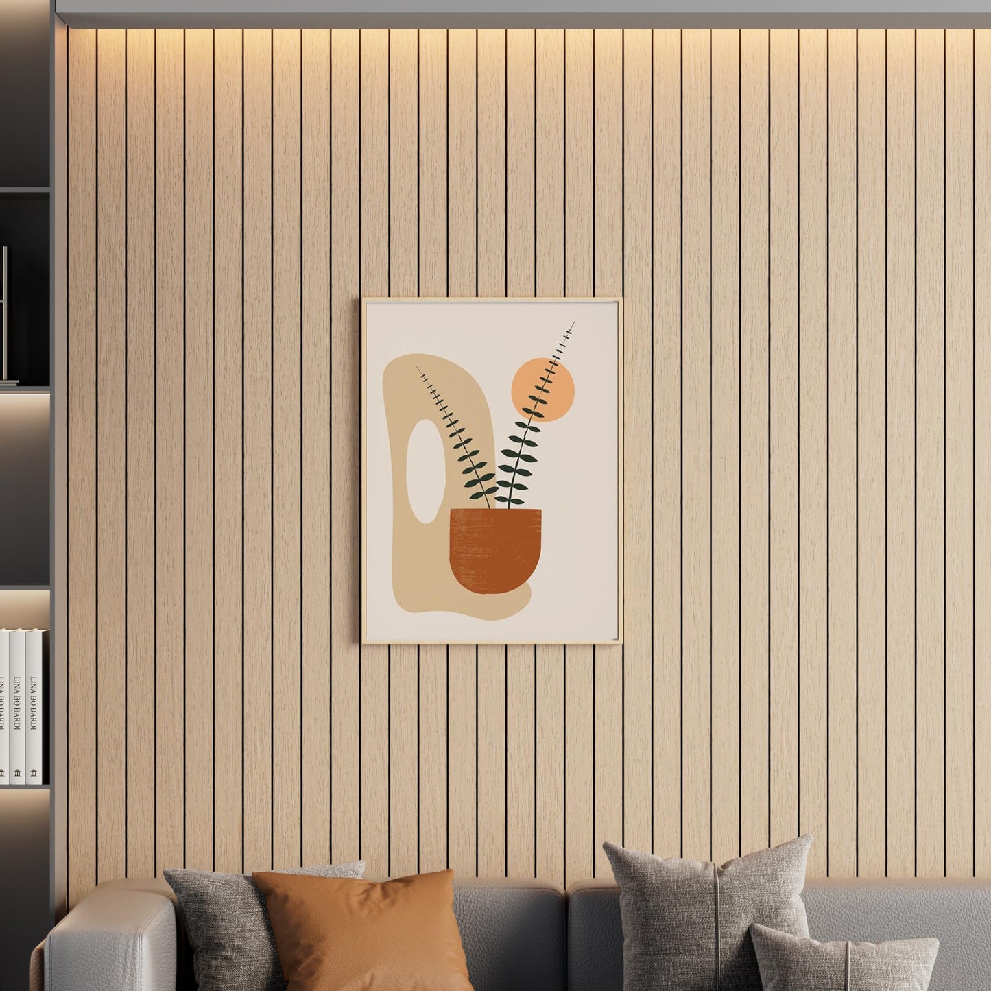 Arthome Peel and Stick Slat Wall Panels 15.7 "x120,Self-Adhesive PVC Wood Grain Wallpaper Panel,3D Thick Faux Soundproof Backsplash Accent Wall Tile for Walls & Furniture (Oak Coverage 13 Sq.ft)