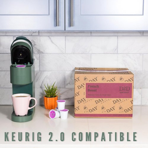 Day To Day Coffee French Roast Coffee Pods - 120 Count | Compatible with Keurig K-Cup Brewers